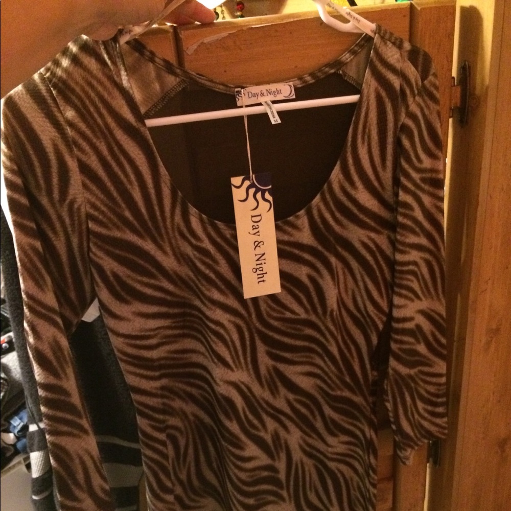 Zebra printed dress